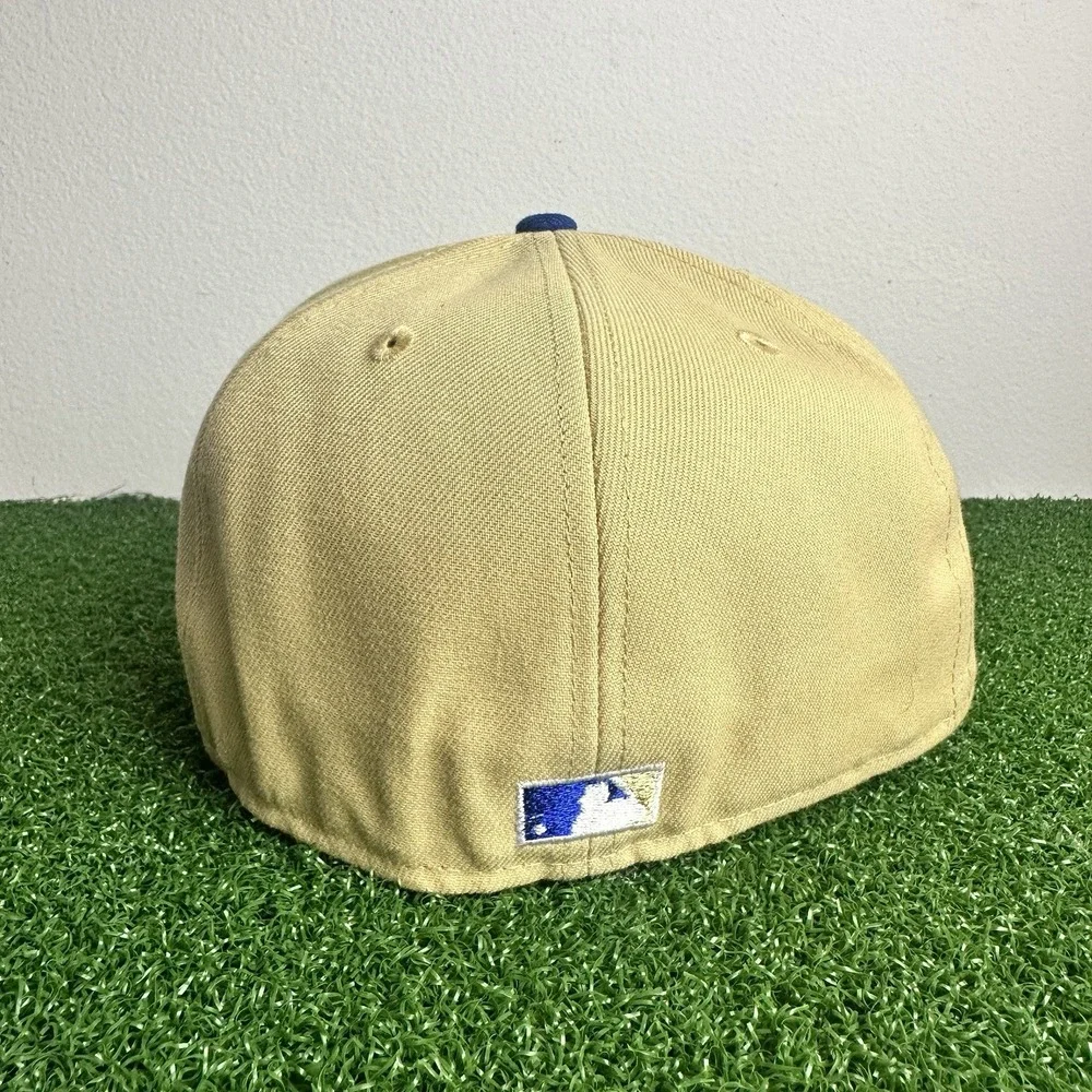 Jackie Robinson Dodgers Gold Fitted BKLYN New Era‎ Fitted SIZE 7 3/8